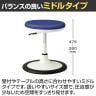TSMN ナーススツール ホワイトシェル 背無し 固定脚 円盤脚タイプ ビニールレザー張り 抗菌 日本製 国産 医療 福祉 TSMN-W23BL 幅450×奥行450×高さ380～475mm-3