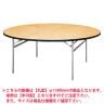 パーティ・レセプション用・折りたたみテーブル/半円型/シナベニアタイプ・アルミ脚/国産 幅1200×奥行600mm/RAT-1200HR