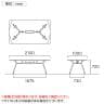ミーティングテーブル CAD 角型 抗菌天板 ワイヤリングBOXなしタイプ 4本脚 ポリッシュ脚 幅2100×奥行1000×高さ720mm CAD-2110K-9