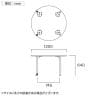 キャスター付きテーブル EDL 児童 塾 学校向け 抗菌天板 木製天板 丸型 シンプル 国産 直径1200×高さ640mm-4