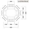 スタックテーブル HFL 平行スタッキング キャスター付き 抗菌天板 パネルなし 国産 幅1200×奥行600×高さ720mm HFL-1260-11