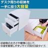 【アウトレット】オフィスワゴン サイドワゴン デスクワゴン 3段 ダイヤル錠 鍵付き 幅395×奥行510×高さ600mm【ホワイト】-5