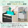 オフィスワゴン サイドワゴン 3段 鍵付き 幅395×奥行510×高さ600mm ダイヤル錠 寸法図