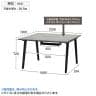 フリーアドレスデスク EXELEGA 2人用 会議用テーブル 幅1200×奥行1200×高さ720mm 配線ホール 配線ボックス付き ミーティングテーブル-15