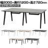フリーアドレスデスク EXELEGA 4人用 会議用テーブル 幅2000×奥行1200×高さ720mm 配線ホール 配線ボックス付き ミーティングテーブル