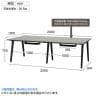 フリーアドレスデスク EXELEGA 4人用 会議用テーブル 幅2400×奥行1200×高さ720mm 配線ホール 配線ボックス付き ミーティングテーブル-15