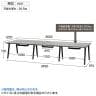 フリーアドレスデスク EXELEGA 6人用 会議用テーブル 幅3600×奥行1200×高さ720mm 配線ホール 配線ボックス付き ミーティングテーブル-15