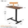 昇降テーブル OCシリーズ サイドテーブル ガス圧式 キャスター付き 幅700×奥行400×高さ650～1040mm 昇降デスク上下昇降 省スペース-14
