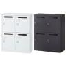 【国産】【完成品】メールボックス パーソナルロッカー 2列2段 4人用 鍵付き ダイヤル錠 ホワイト ブラック 幅880×奥行380×高さ1110mm メールロッカー スチールロッカー オフィス 収納 事務所-19
