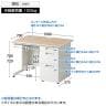 【日本製】スチールデスクSC 片袖机 引き出し 配線穴 アジャスター 鍵付 幅1000×奥行700×高さ700/720mm オフィスデスク ワークデスク 事務机-16