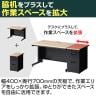 【日本製】スチールデスクSC 脇机 3段 鍵付き オールロック錠 サイドデスク サイドキャビネット アジャスター 幅400×奥行700×高さ700/720mm-5