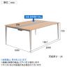 オカムラ PRECEDE フリーアドレスデスク 4人用 フリースタンディング両面タイプ 3A21AD 3A24AD 天板・脚カバー同色 ネオウッド/ホワイト天板 ポリッシュ脚 幅2000×奥行1600×高さ720mm-15