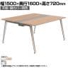 オカムラ PRECEDE フリーアドレスデスク 4人用 フリースタンディング両面タイプ 3A21AG 3A24AG 天板・脚カバー同色 ネオウッド/ホワイト天板 ポリッシュ脚 幅1500×奥行1600×高さ720mm