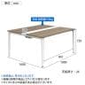 オカムラ プリシード PRECEDE フリーアドレスデスク 4人用 フリースタンディング両面タイプ 3A21AK 3A24AK 脚・脚カバー同色 プライズウッド天板 塗装脚 幅1000×奥行1600×高さ720mm-4