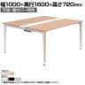 オカムラ プリシード PRECEDE フリーアドレスデスク 4人用 フリースタンディング両面タイプ 3A21AK 3A24AK 天板・脚カバー同色 ネオウッド/ホワイト天板 塗装脚 幅1000×奥行1600×高さ720mm