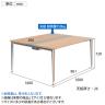オカムラ PRECEDE フリーアドレスデスク 4人用 フリースタンディング両面タイプ 3A21AK 3A24AK 天板・脚カバー同色 ネオウッド/ホワイト天板 ポリッシュ脚 幅1000×奥行1600×高さ720mm-17