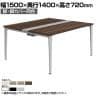 オカムラ プリシード PRECEDE フリーアドレスデスク 4人用 フリースタンディング両面タイプ 3A21EG 3A24EG 脚・脚カバー同色 プライズウッド天板 塗装脚 幅1500×奥行1400×高さ720mm