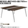 オカムラ プリシード PRECEDE フリーアドレスデスク 4人用 フリースタンディング両面タイプ 3A21EG 3A24EG 脚・脚カバー同色 プライズウッド天板 ポリッシュ脚 幅1500×奥行1400×高さ720mm