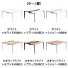 オカムラ プリシード PRECEDE フリーアドレスデスク 4人用 フリースタンディング両面タイプ 3A21EH 3A24EH 天板・脚カバー同色 ネオウッド/ホワイト天板 塗装脚 幅1400×奥行1400×高さ720mm-2