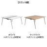 オカムラ PRECEDE フリーアドレスデスク 4人用 フリースタンディング両面タイプ 3A21EH 3A24EH 天板・脚カバー同色 ネオウッド/ホワイト天板 ポリッシュ脚 幅1400×奥行1400×高さ720mm-1