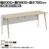 オカムラ プリシード PRECEDE フリーアドレスデスク フリースタンディング片面タイプ 3A21GD 3A24GD 天板・脚カバー同色 プライズウッド天板 塗装脚 幅2000×奥行800×高さ720mm