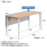 オカムラ PRECEDE フリーアドレスデスク フリースタンディング片面タイプ 3A21GG 3A24GG 脚・脚カバー同色 ネオウッド/ホワイト天板 ポリッシュ脚 幅1500×奥行800×高さ720mm-3
