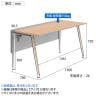 オカムラ PRECEDE フリーアドレスデスク フリースタンディング片面タイプ 3A21LG 3A24LG 天板・脚カバー同色 ネオウッド/ホワイト天板 ポリッシュ脚 幅1500×奥行700×高さ720mm-3