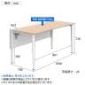 オカムラ プリシード PRECEDE フリーアドレスデスク フリースタンディング片面タイプ 3A21LK 3A24LK 脚・脚カバー同色 ネオウッド/ホワイト天板 塗装脚 幅1000×奥行700×高さ720mm-3