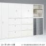 オカムラ レクトライン収納 下置き用 4B03AC ZA75 クリスタルケース A4浅深コンビ 3列16段 天板プライズウッド スタンダード 幅900×奥行450×高さ1115mm-1