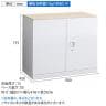 オカムラ レクトライン収納 下置き用 4B31ZF ZA75 両開き書庫 シリンダー錠 フラットヒンジ仕様 天板プライズウッド スタンダード 幅900×奥行450×高さ775mm-8