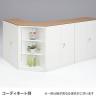 オカムラ レクトライン収納 下置き用 4B31ZF ZA75 両開き書庫 シリンダー錠 フラットヒンジ仕様 天板ホワイト スタンダード 幅900×奥行450×高さ775mm-3