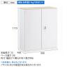 オカムラ レクトライン収納 下置き用 4B33ZF ZA75 両開き書庫 シリンダー錠 フラットヒンジ仕様 天板プライズウッド スタンダード 幅900×奥行450×高さ1115mm-8