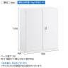 オカムラ レクトライン収納 下置き用 4B33ZF ZA75 両開き書庫 シリンダー錠 フラットヒンジ仕様 スタンダード 幅900×奥行450×高さ1100mm-6