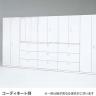 オカムラ レクトライン収納 下置き用 4B43ZL ZA75 3枚引き違い書庫 シリンダー錠 スタンダード 幅900×奥行450×高さ1100mm-1
