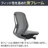 オカムラ シルフィー オフィスチェア 肘なし 背メッシュ 座面布張り ローバック ダークグレーボディ 樹脂脚 ウレタンキャスター Sylphy C631ZA-8