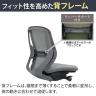 オカムラ シルフィー オフィスチェア 肘なし 背メッシュ ローバック ダークグレーボディ ハンガー付 ランバーサポート付 樹脂脚 ナイロンキャスター Sylphy C632XE-8