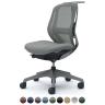 オカムラ シルフィー オフィスチェア 肘なし 背メッシュ ローバック ダークグレーボディ ハンガー付 ランバーサポート付 樹脂脚 ウレタンキャスター Sylphy C632ZE-19