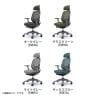 オカムラ シルフィー チェア 固定肘 エクストラローバック 可動ヘッドレスト 背メッシュ ダークグレーボディ ランバーサポート ウレタンキャスター C641ZE-2