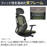 オカムラ シルフィー チェア 固定肘 エクストラローバック 可動ヘッドレスト 背メッシュ ブラックボディ ランバーサポート ウレタンキャスター C641ZS-7