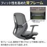 オカムラ シルフィー オフィスチェア 固定肘 背メッシュ ローバック ダークグレーボディ ハンガー付 ランバーサポート付 樹脂脚 ウレタンキャスター Sylphy C642ZE-8