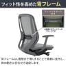 オカムラ シルフィー オフィスチェア 固定肘 背メッシュ 座面布張り ハイバック ダークグレーボディ ランバーサポート付 アルミ脚 ウレタンキャスター Sylphy C645EE-8