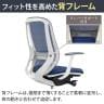 オカムラ シルフィー オフィスチェア 固定肘 ハイバック 樹脂脚 ナイロンキャスター ランバーサポート付き 背メッシュ 座面布張り ホワイトボディokamura Sylphy C645XZ-10
