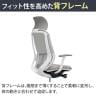 オカムラ シルフィー ヘッドレスト付き オフィスチェア 固定肘 エクストラハイバック アルミ脚 ナイロンキャスター 背メッシュ 座面布張り ホワイトボディokamura Sylphy C64ABW-9