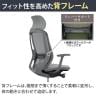 オカムラ シルフィー オフィスチェア エクストラハイバック 固定ヘッドレスト 固定肘 背メッシュ ダークグレーボディ ランバーサポート付 アルミ脚 ウレタンキャスター Sylphy C64AEE-8