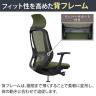 オカムラ シルフィー ヘッドレスト付き オフィスチェア 固定肘 エクストラハイバック 樹脂脚 ナイロンキャスター ランバーサポート付き 背メッシュ 座面布張り ブラックボディokamura Sylphy C64AXS-9