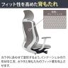 オカムラ シルフィー ヘッドレスト付き オフィスチェア 固定肘 エクストラハイバック 樹脂脚 ナイロンキャスター ハンガー付き 背クッション 布張り(プレーン) ホワイトボディokamura Sylphy C64DXW-8