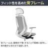 オカムラ シルフィー オフィスチェア エクストラハイバック 可動ヘッドレスト 固定肘 背メッシュ ホワイトボディ 樹脂脚 ナイロンキャスター sylphy C64EXW-9