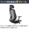 オカムラ シルフィー オフィスチェア エクストラハイバック 可動ヘッドレスト 固定肘 背メッシュ ブラックボディ アルミ脚 ハンガー付き ウレタンキャスター sylphy C64FER-8