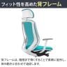 オカムラ シルフィー オフィスチェア エクストラハイバック 可動ヘッドレスト 固定肘 背メッシュ ホワイトボディ 樹脂脚 ハンガー付き ナイロンキャスター sylphy C64FXW-7