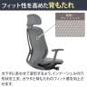 オカムラ シルフィー オフィスチェア エクストラハイバック 可動ヘッドレスト 固定肘 背クッション ダークグレーボディ 樹脂脚 ナイロンキャスター Sylphy C64GXA-8